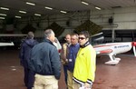 Il Direttore di Gara Andrea Maccapani preoccupato per l'incalzare del maltempo